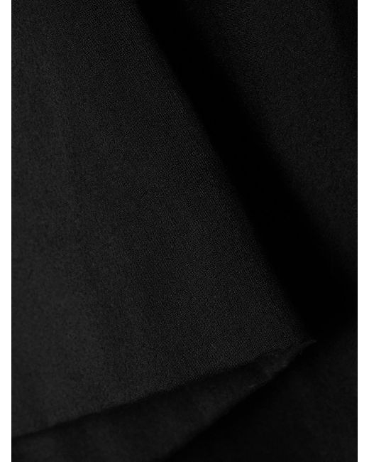 The Row Black Cedar Oversized Cotton And Silk-Blend Poplin Poncho