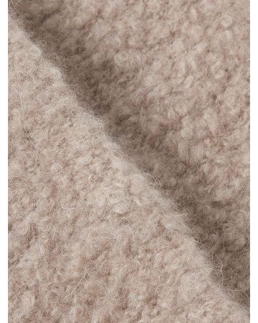 The Row Natural Ladislas Cashmere, Alpaca And Silk-Blend Bouclé Mittens