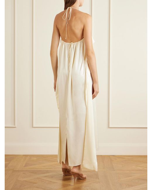 Sharon Wauchob White Edita Silk Maxi Dress