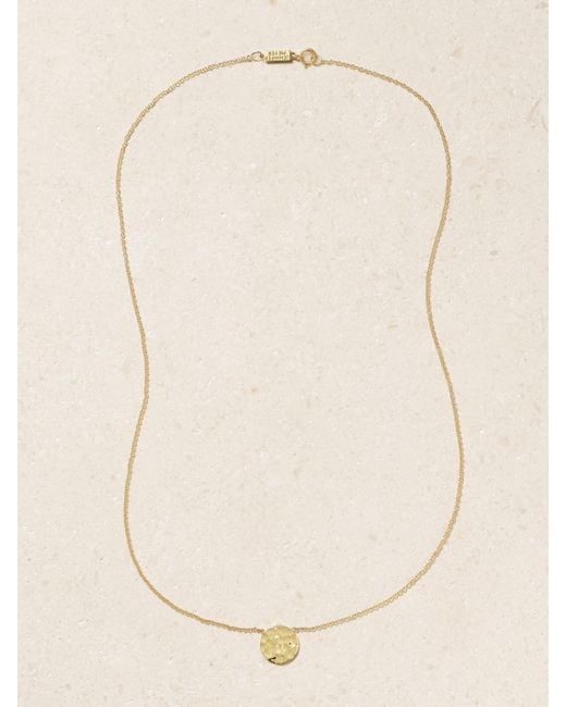 Jennifer Meyer Natural Mini Hammered Disc Kette Aus 18 Karat
