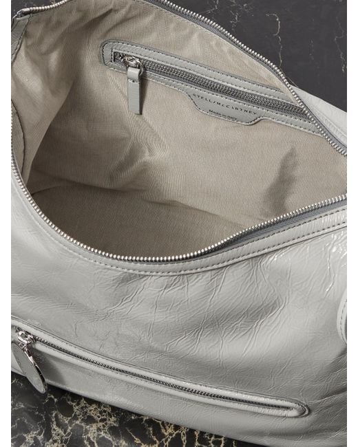 Stella McCartney Gray Dartmoor Schultertasche Mit Strukturiertem Finish