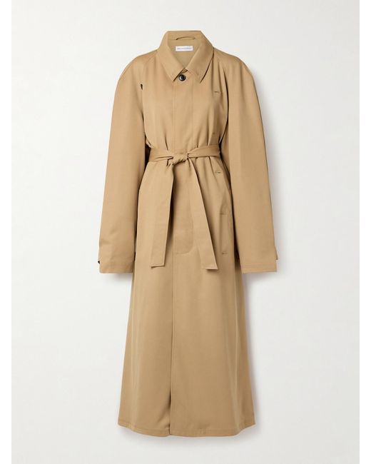Marie Adam-Leenaerdt Natural Double-Breasted Wool-Twill Trench Coat