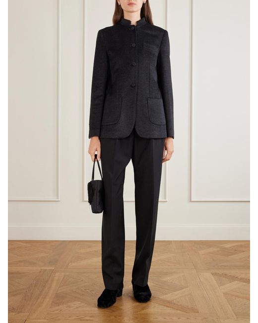 LIBEROWE Black Alexander Brushed Wool And Cashmere-Blend Blazer