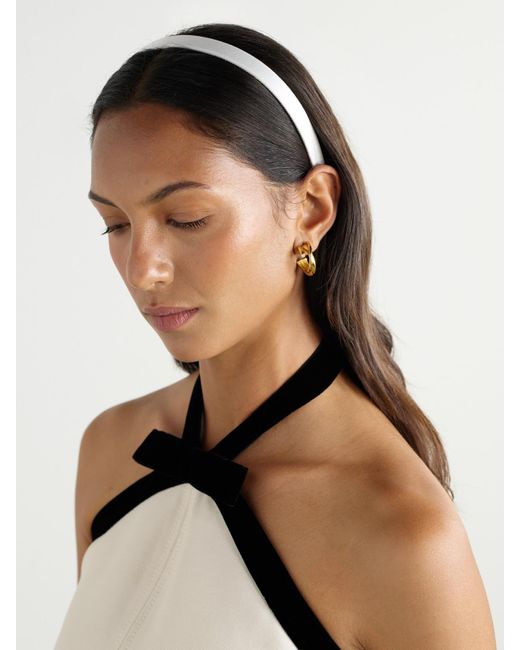 Serre-Tête En Satin De Soie Lucy Jennifer Behr en coloris White