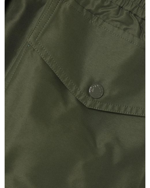Moncler Green Taffeta Cargo Mini Skirt