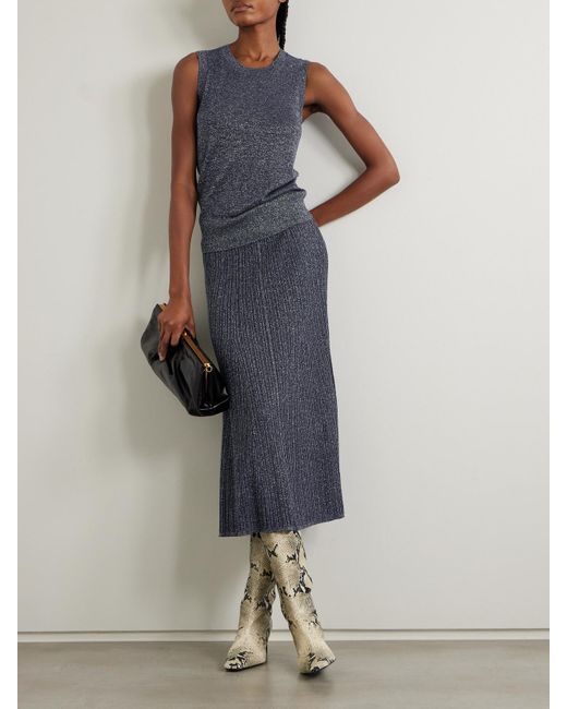 Joseph Blue Lurex Tank
