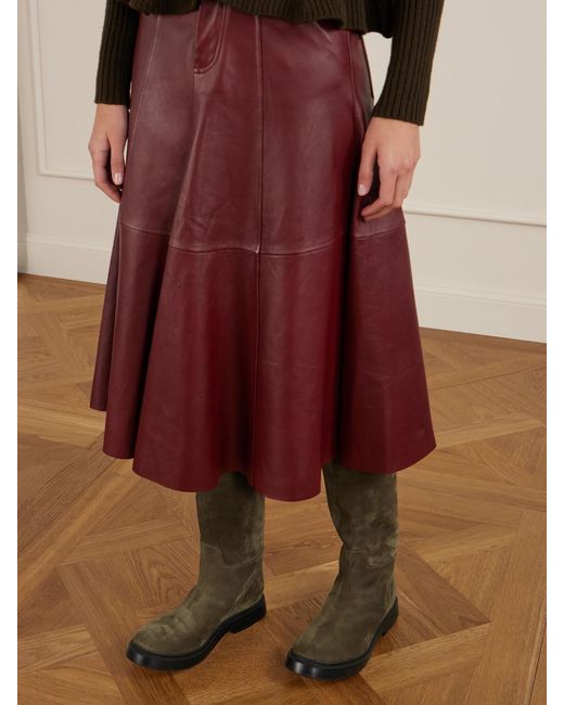 Proenza Schouler Brown Bank Kniehohe Stiefel Aus Veloursleder