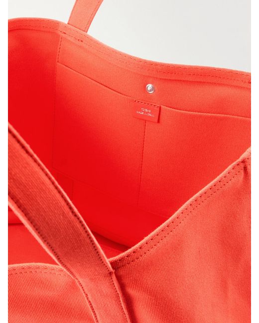 Totême Red Organic Cotton-Canvas Tote