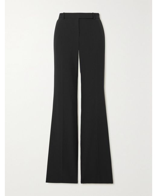 Alexander McQueen Black Bootcut-Hose Aus Crêpe