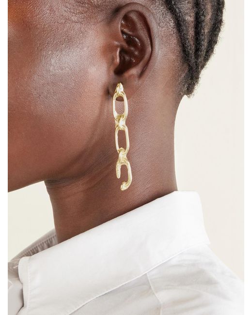YSSO Natural Open Link-Plated Earrings