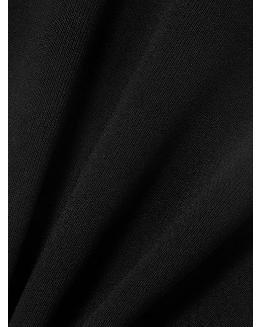 Isabel Marant Black Orka Asymmetric Cutout Stretch-Knit Mini Dress