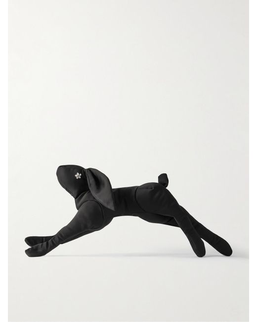 Simone Rocha Black Hare Crystal-Embellished Satin Shoulder Bag