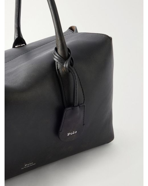 Polo Ralph Lauren Black Leather Tote Bag