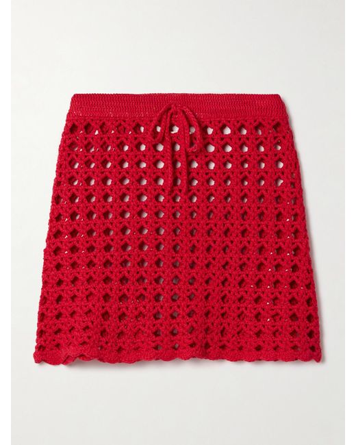 Suzie Kondi Red Crete Minirock Aus Baumwolle