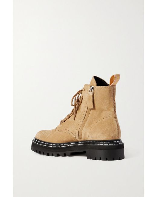 Proenza Schouler Natural Suede Ankle Boots