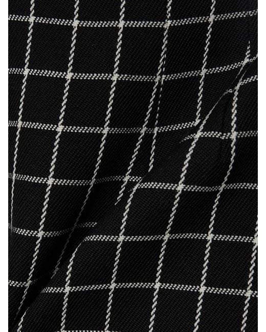 Wardrobe NYC Black Contour Checked Wool-Twill Mini Skirt