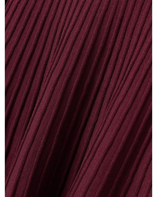 Jonathan Simkhai Purple Genna Midikleid Aus Rippstrick