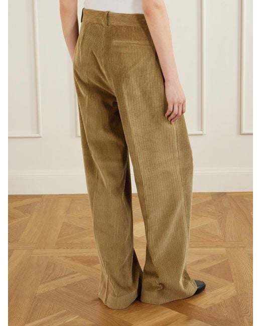 Rohe Natural Ted Cotton-Corduroy Wide-Leg Pants
