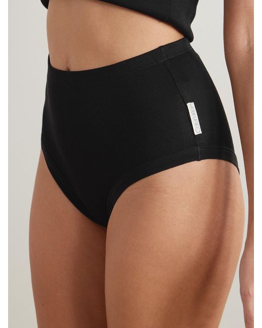 Calvin Klein Black Tyra Stretch-Cotton Briefs