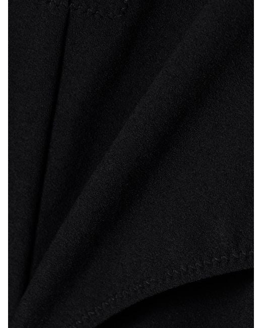 Lisa Marie Fernandez Black Tie-Detailed Crepe Swimsuit