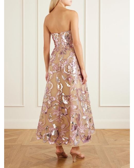 Elie Saab Pink Sequin-Embellished Tulle Gown
