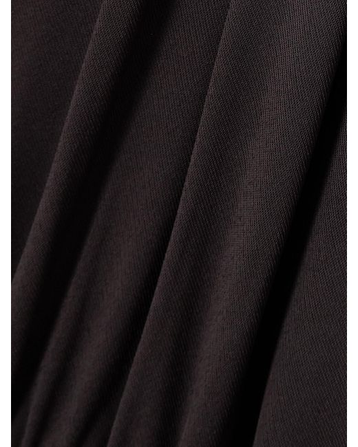 Tom Ford Black Asymmetrisches Midikleid Aus Jersey Mit Falten Und Verzierungen