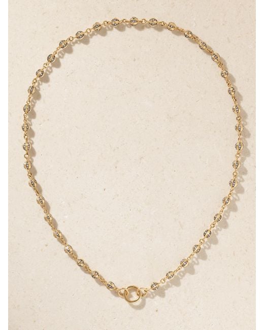 Lucy Delius Natural 14-Karat Rhodium-Plated Diamond Necklace
