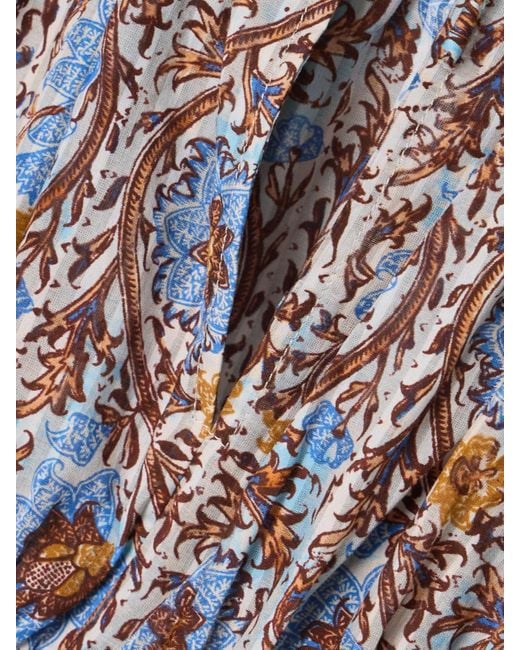 Ulla Johnson Multicolor Orla Gathered Ruffled Floral-Print Cotton-Blend Voile Playsuit