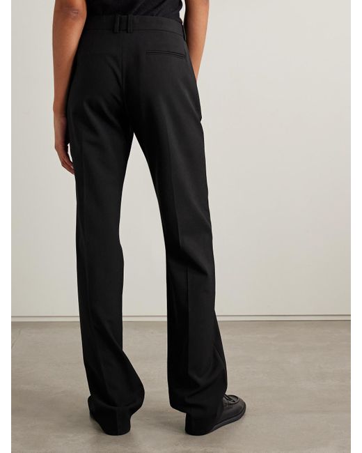 Pantalon Droit En Serge De Laine Hiram The Row en coloris Black