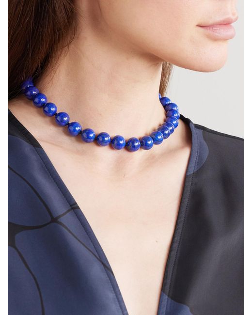 Sophie Buhai Blue Everyday Boule, Cord And Lapis Lazuli Necklace