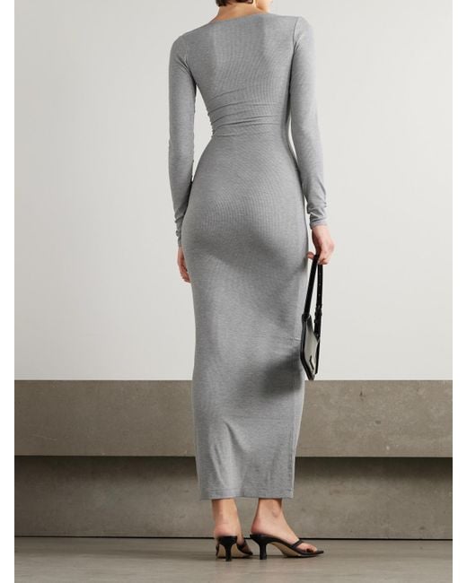 Skims Gray Soft Lounge Long Sleeve Dress