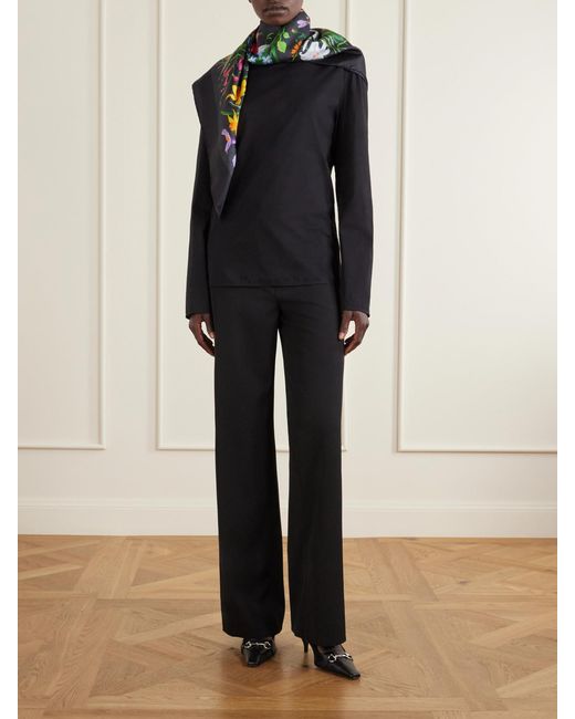 Gucci Multicolor Flora Printed Silk-Twill Scarf