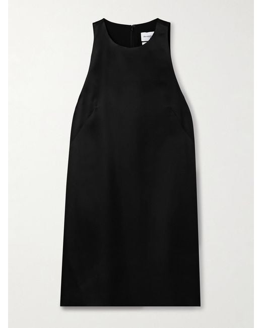 Brandon Maxwell Black The Joelle Wool And Silk-Blend Mini Dress