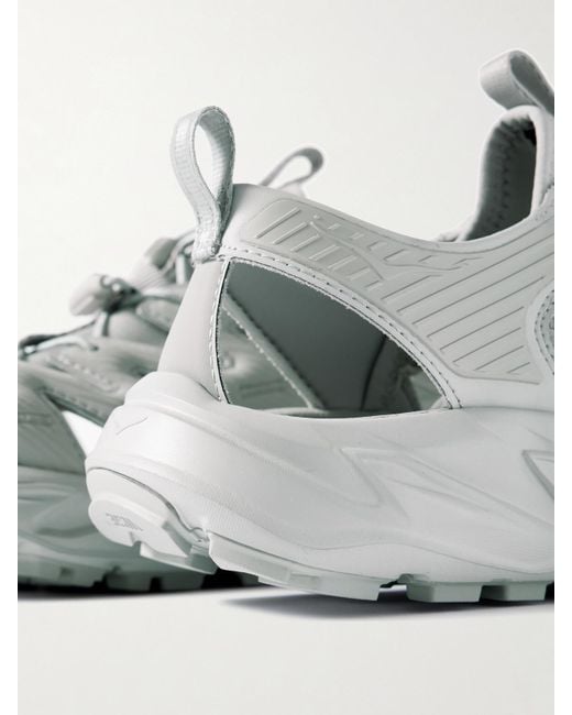 Hoka One One Gray Hopara Rubber-Trimmed Neoprene Sandals
