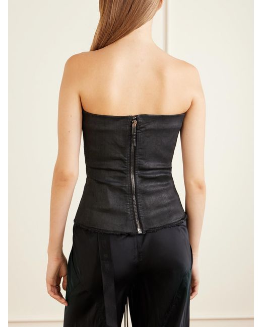 Rick Owens Black Temple Denim Boustier
