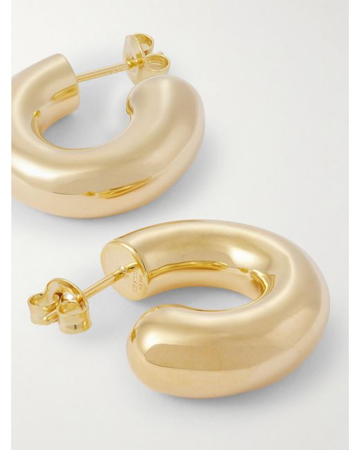 LIE STUDIO Metallic The Rose-Plated Hoop Earrings