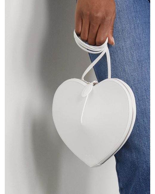 Alaïa White Le Coeur Leather Shoulder Bag