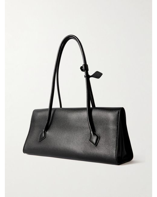 Alaïa Black Le Teckel Flap Schultertasche Aus Strukturiertem Leder