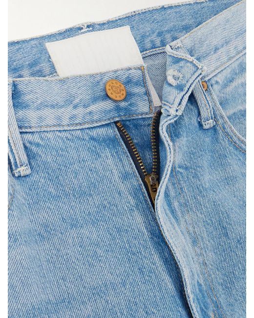 Mother Blue Snacks! The Lemon Twist Mid-Rise Wide-Leg Jeans