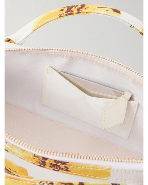 Alaïa Metallic Le Teckle Floral-Print Leather Clutch