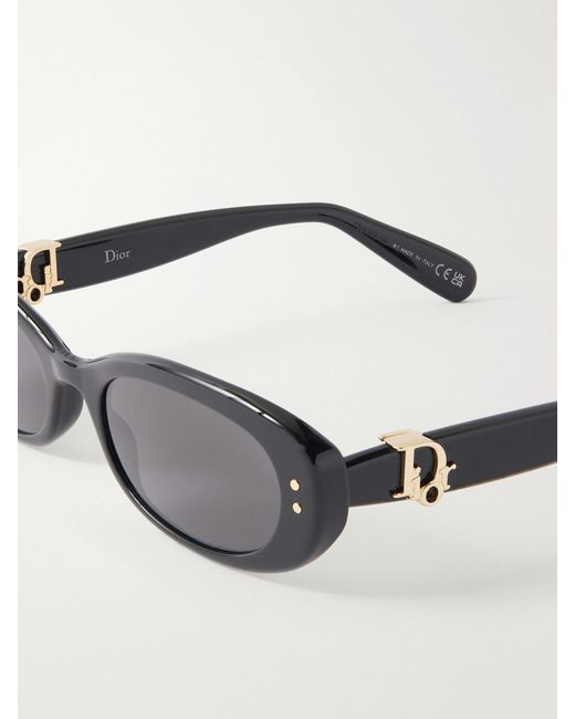 Dior Black Dior Oblique B1I Oval Acetate Sunglasses