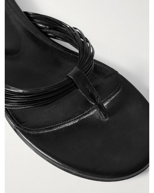 Proenza Schouler White Cable Leather Flip Flops