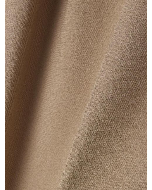 Frankie Shop Natural Bea Pleated Crepe Tapered-Leg Pants