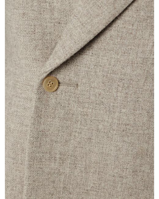 Carven Natural Double-Breasted Wool Blazer