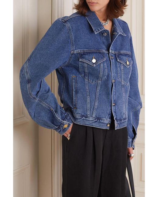 Goldsign Blue Paneled Denim Jacket