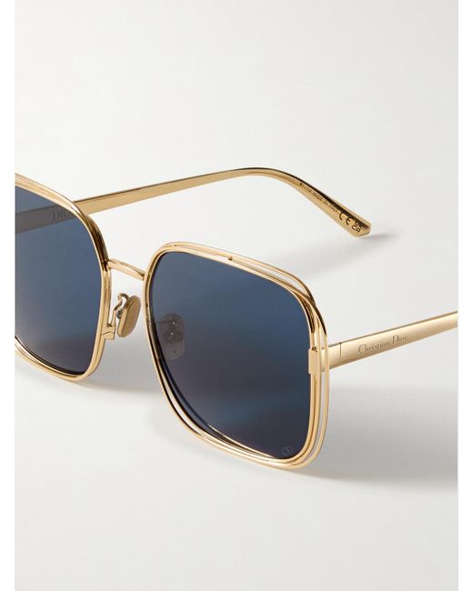 Dior Blue Fildior S1U Oversized Square-Frame-Tone Sunglasses