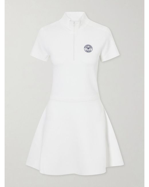 Polo Ralph Lauren White The Championship Wimbledon Stretch-Knit Mini Dress