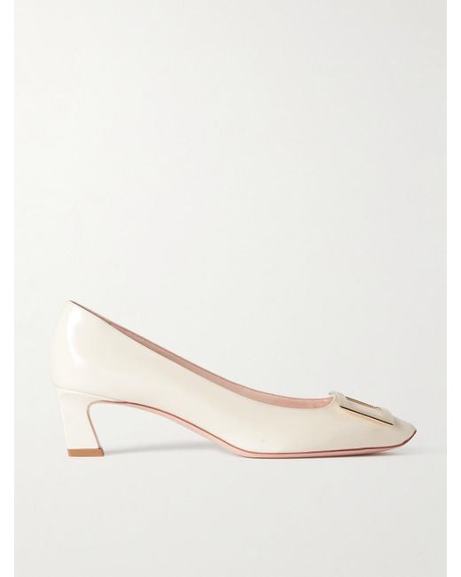 Roger Vivier Multicolor Decollete Trompette 45 Patent-Leather Pumps