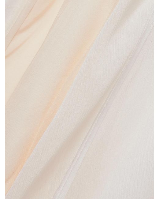 Jason Wu White Paneled Silk-Crepe And Chiffon Midi Dress