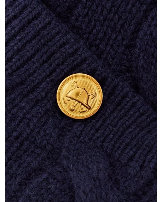 Polo Ralph Lauren Blue Cardigan Aus Einer Woll-Kaschmirmischung